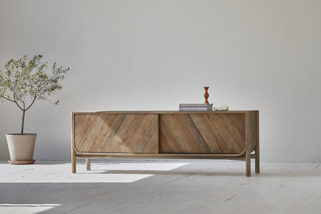 Carlos TV Unit Recycled Elm & Pine - Destination Interiors