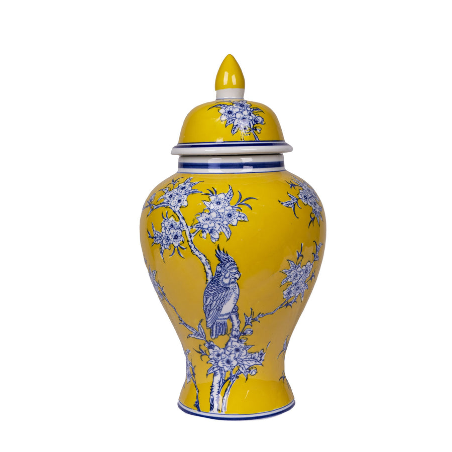Chelsea Bird & Flower Ginger Jar Large - Destination Interiors