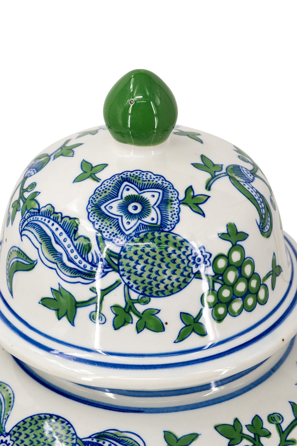 CHERRY BLOSSOM GINGER JAR BLUE, WHITE & GREEN - Destination Interiors