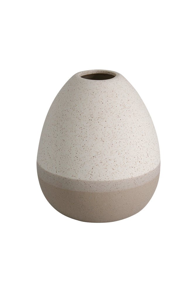Cori Speckle Vase Off - White - Destination Interiors