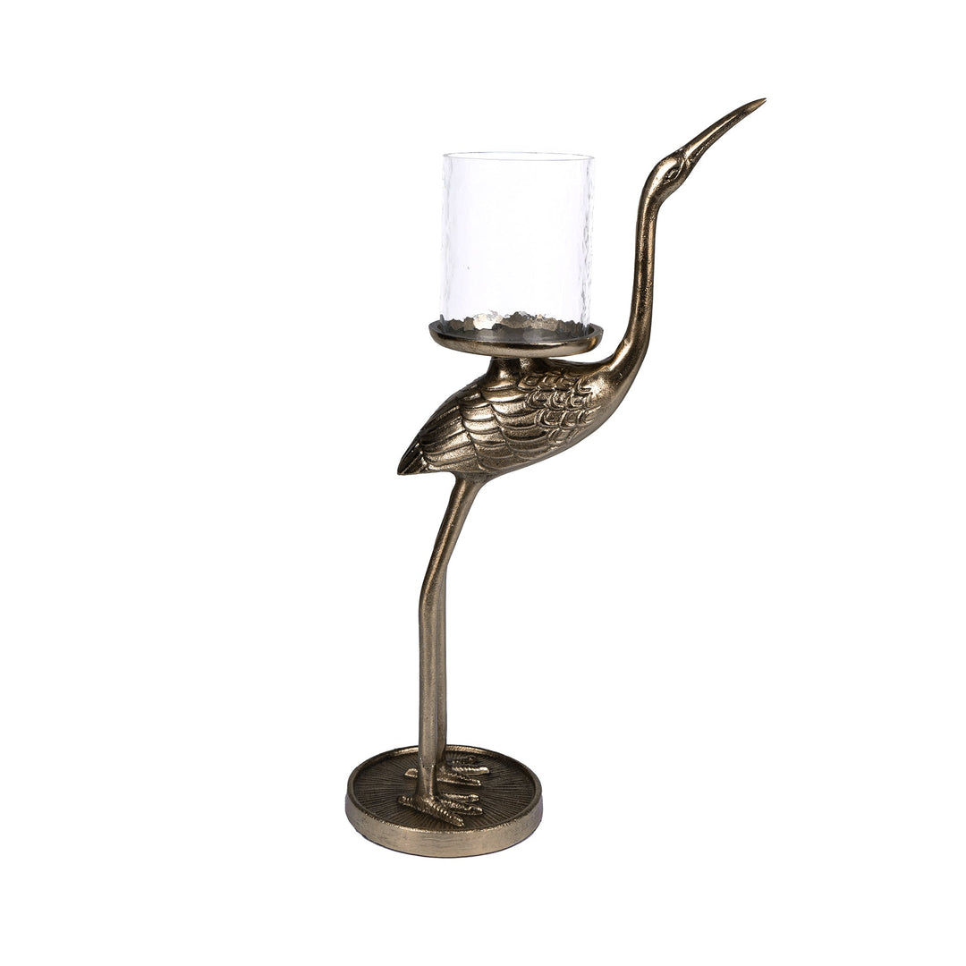 Crane Pillar Candle Holder Large - Destination Interiors