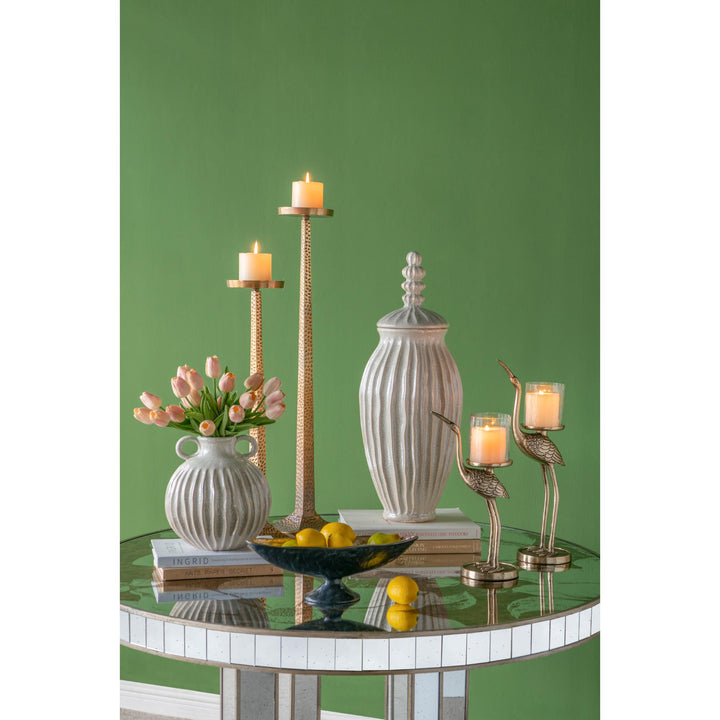 Crane Pillar Candle Holder Medium - Destination Interiors