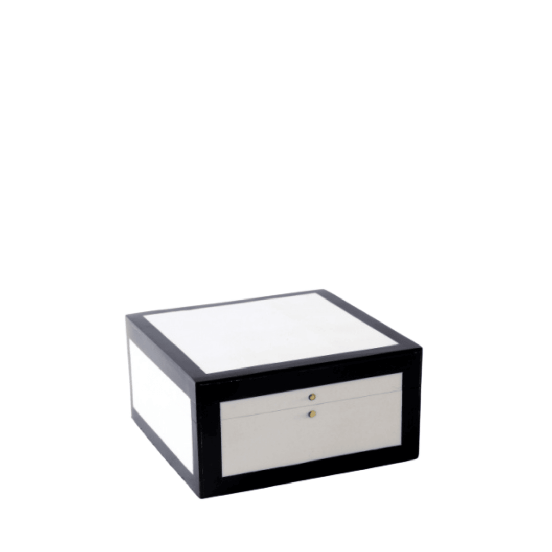 Designer Box White With Black Boarder Small - Destination Interiors