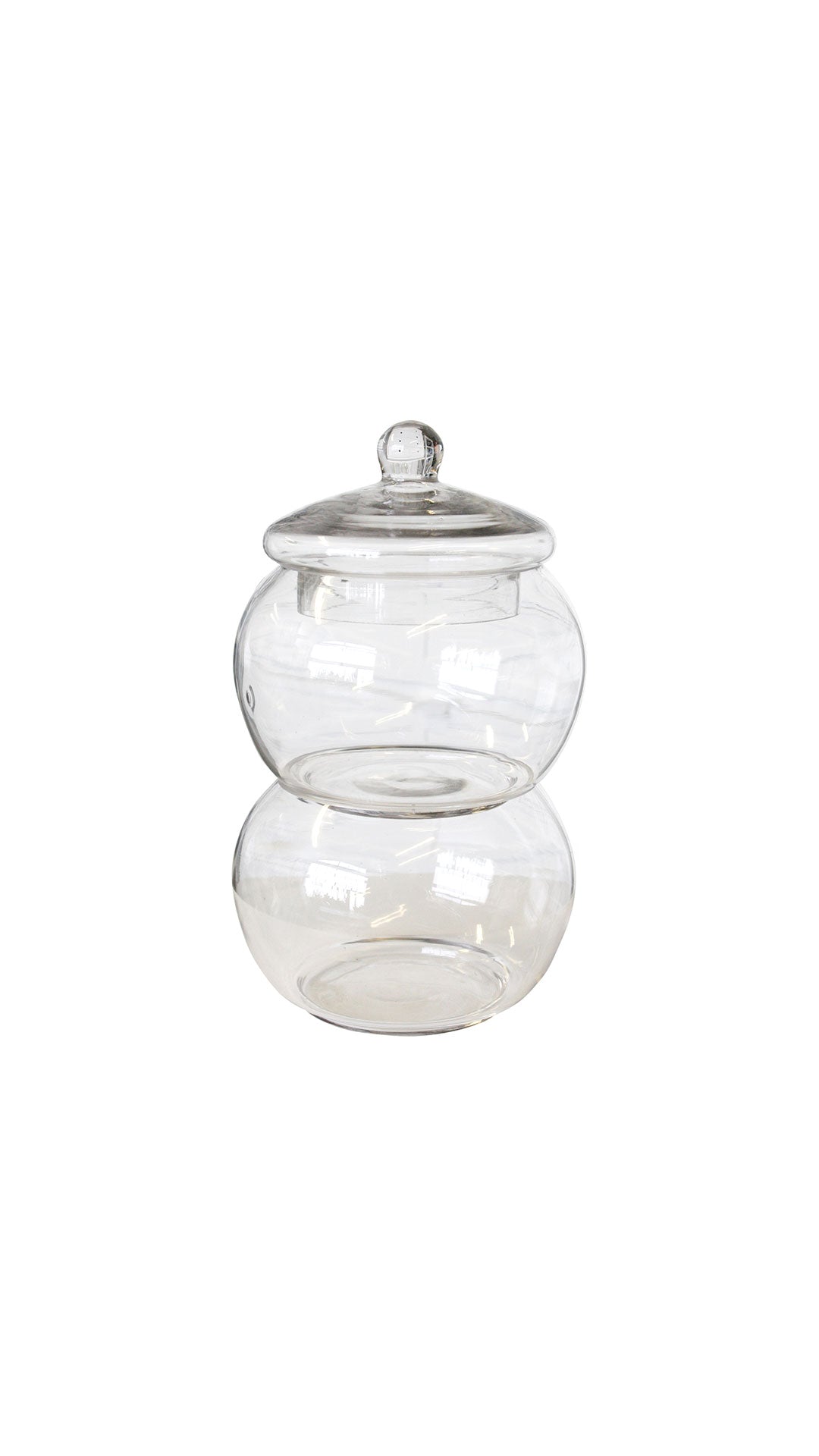 Double Condiment Glass Holder with Lid - Destination Interiors