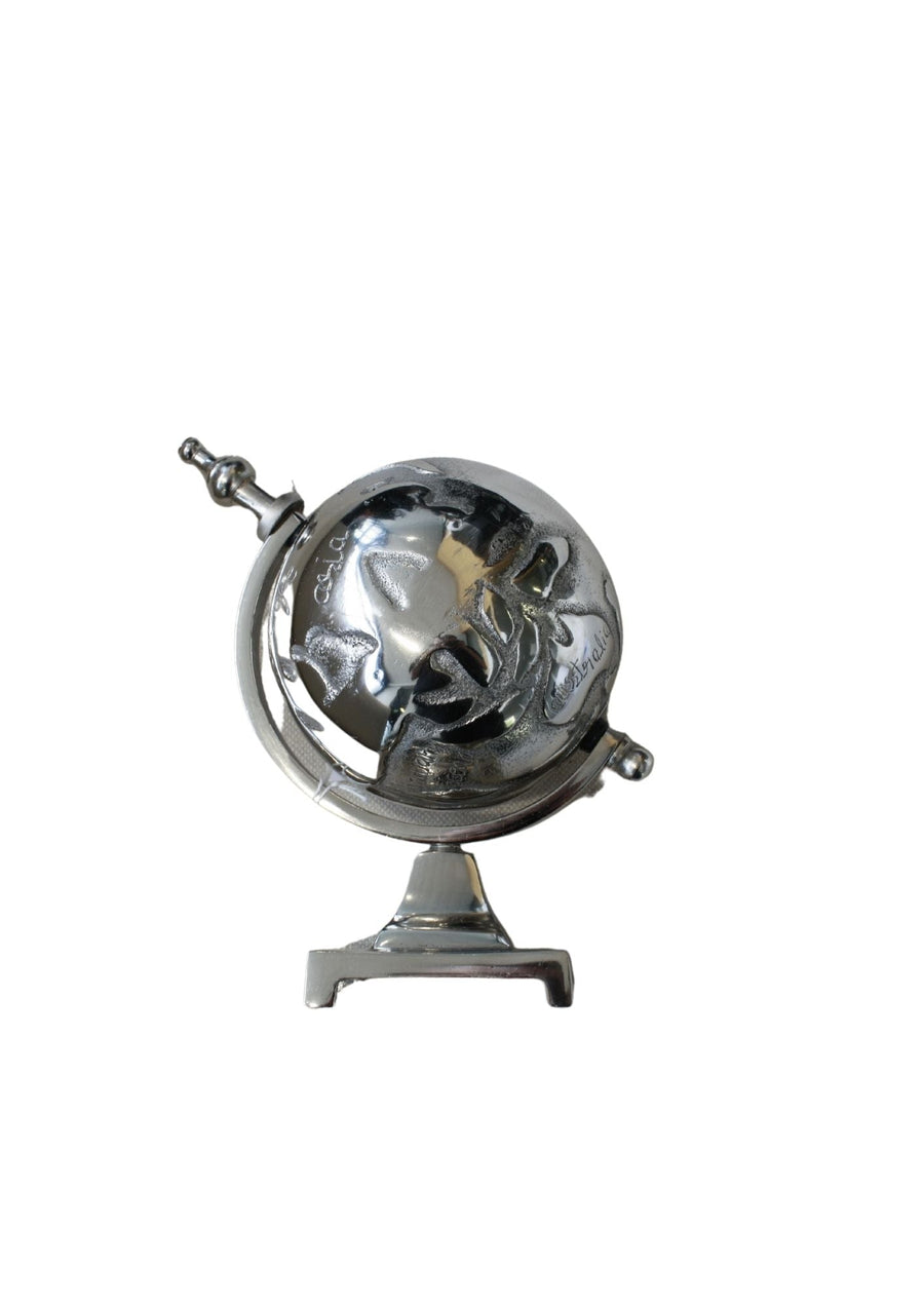 Embossed Silver Globe - Destination Interiors