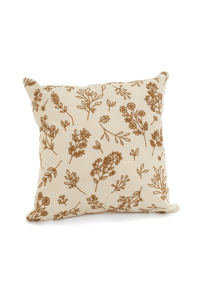 Embroidered Floral Cushion Cover - Destination Interiors