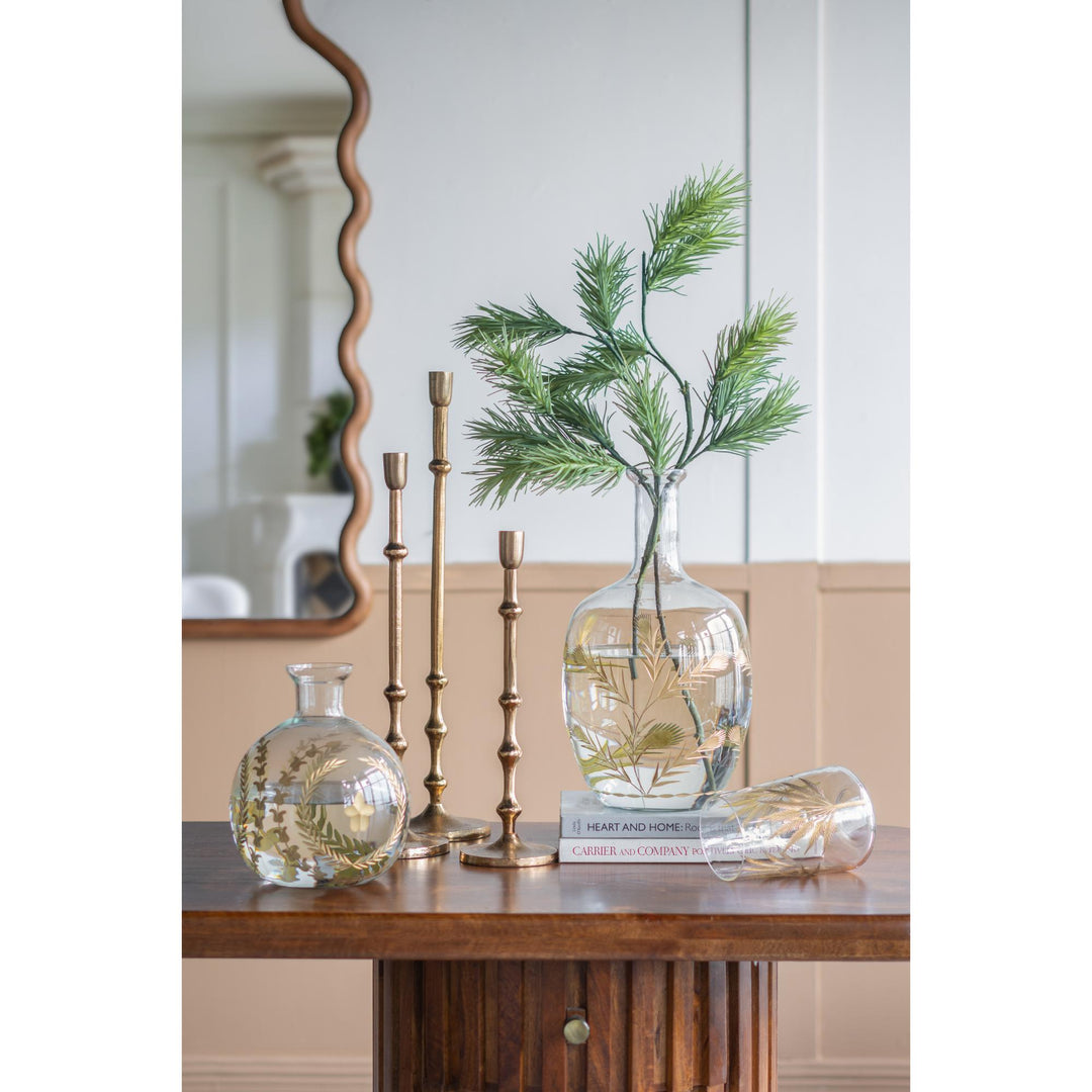 EMPIRE TAPER CANDLE HOLDER BRASS LGE - PRE ORDER FOR LATE JULY DELIVERY - Destination Interiors