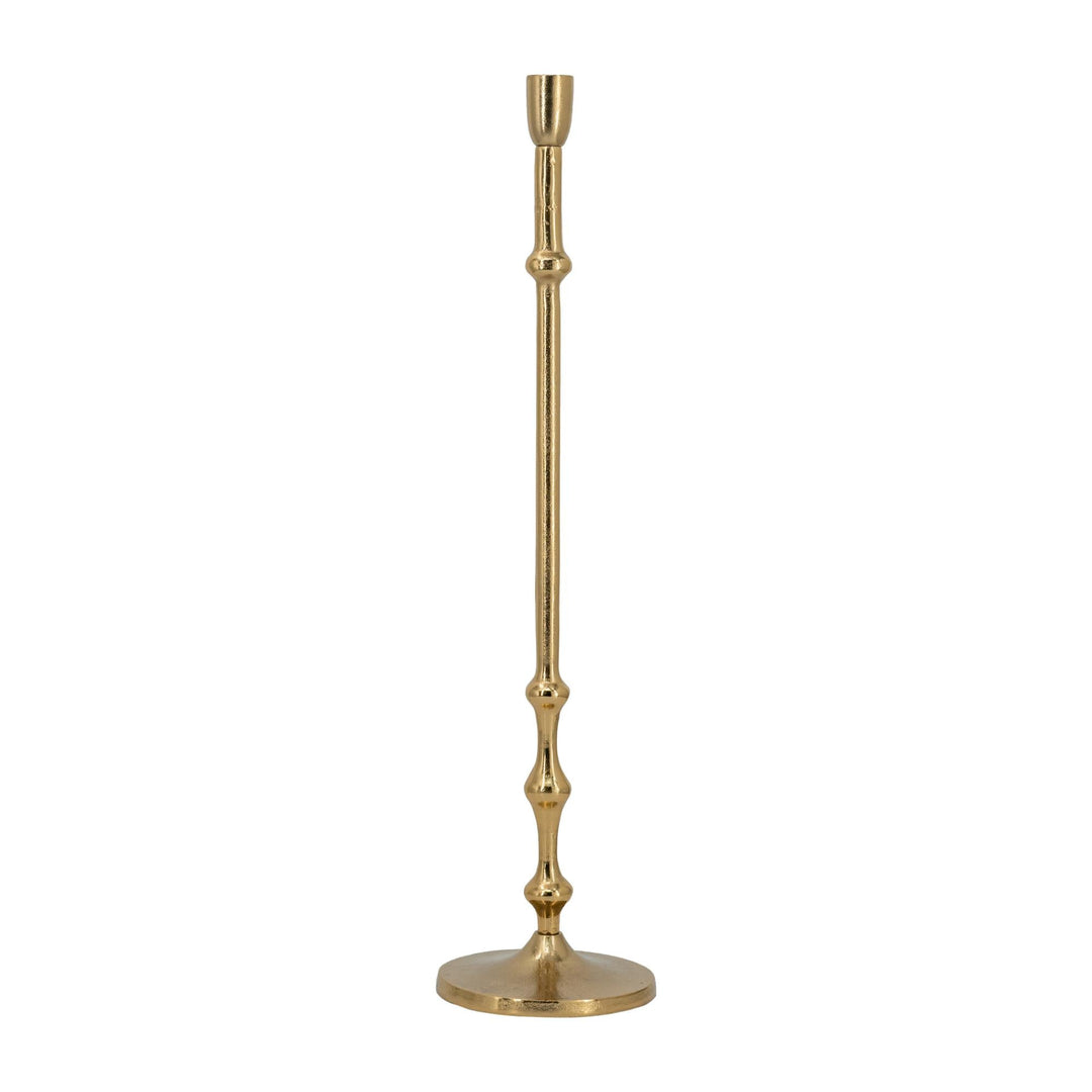 EMPIRE TAPER CANDLE HOLDER BRASS LGE - PRE ORDER FOR LATE JULY DELIVERY - Destination Interiors