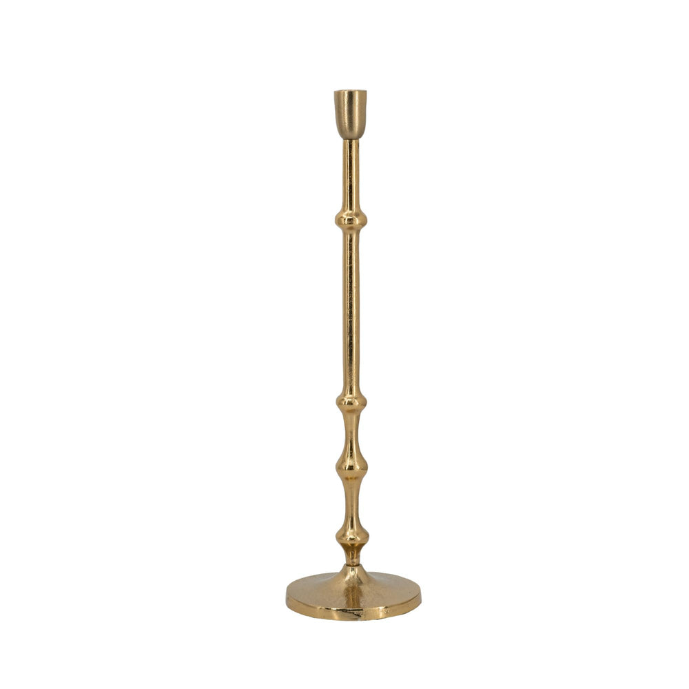 EMPIRE TAPER CANDLE HOLDER BRASS MED - PRE ORDER FOR LATE JULY DELIVERY - Destination Interiors