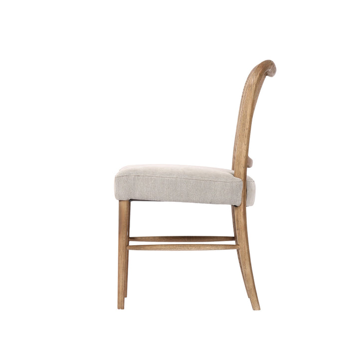 Giverny Dining Chair Fabric Cream with Oak Frame - MID JANUARY 2026 DELIVERY - Destination Interiors