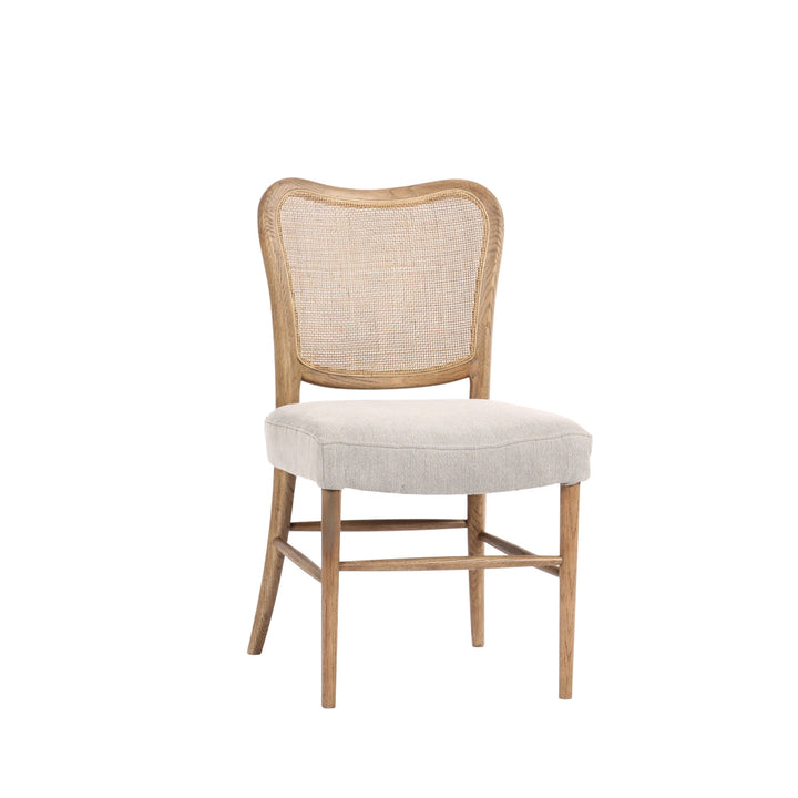 Giverny Dining Chair Fabric Cream with Oak Frame - MID JANUARY 2026 DELIVERY - Destination Interiors
