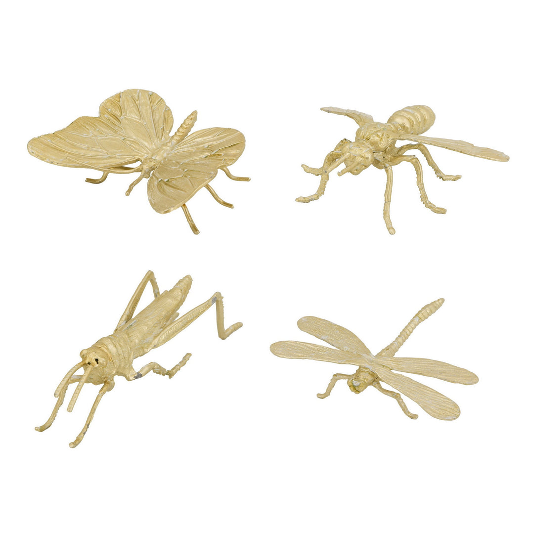 GOLD INSECT DECORATIONS SET/4 - Destination Interiors