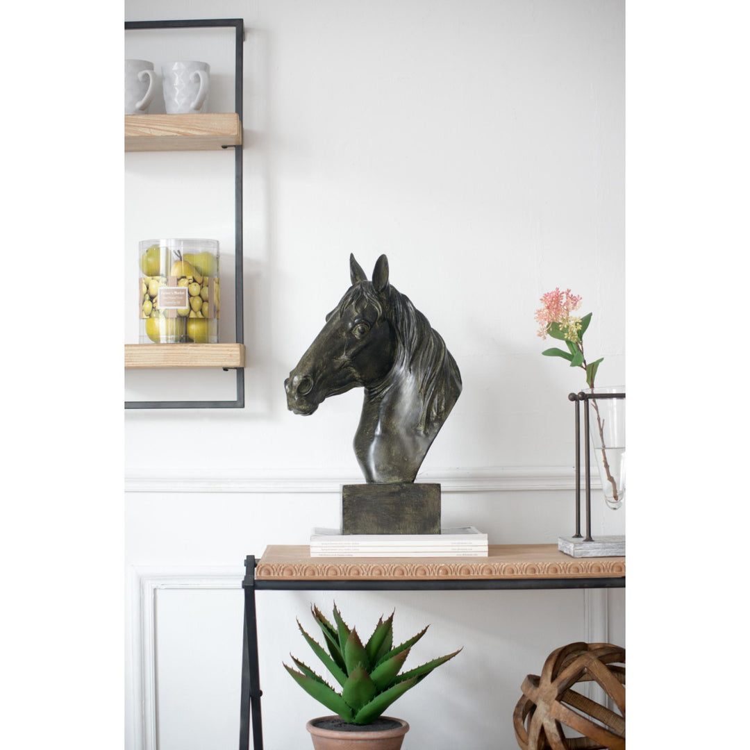 Horse Sculpture on Base - Destination Interiors