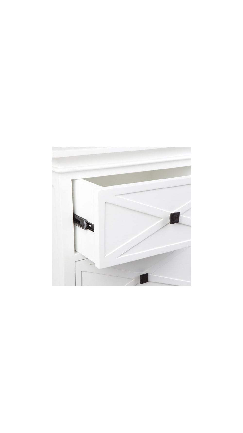 Island Life 5 Drawer Tall Boy White - Destination Interiors