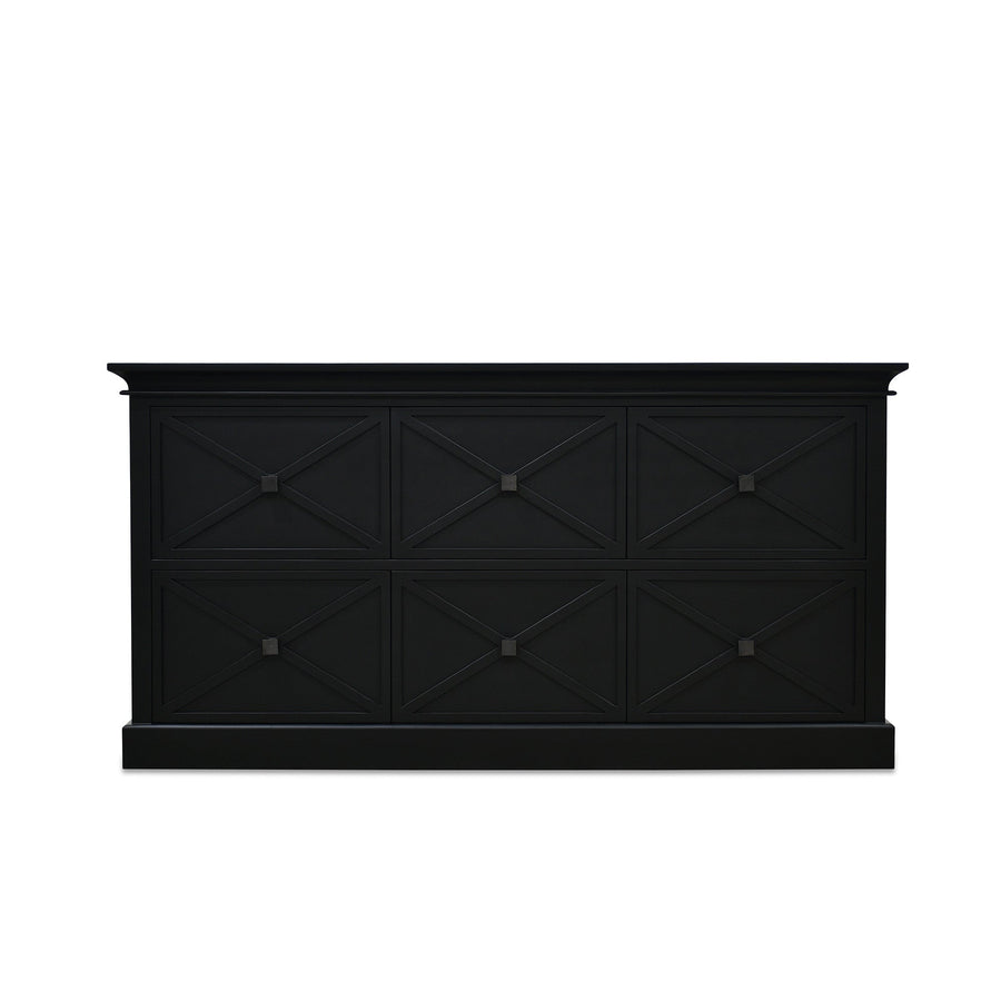 Island Life 6 Drawer Dresser Black - Destination Interiors