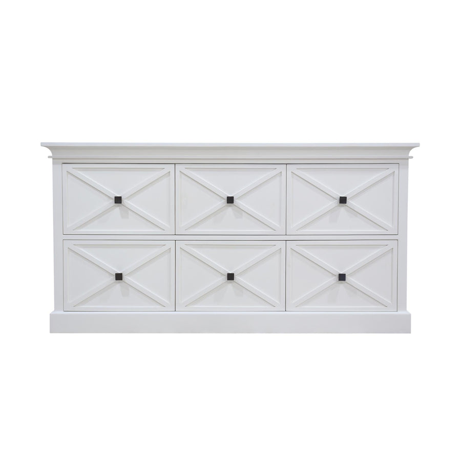 Island Life 6 Drawer Dresser White - Destination Interiors