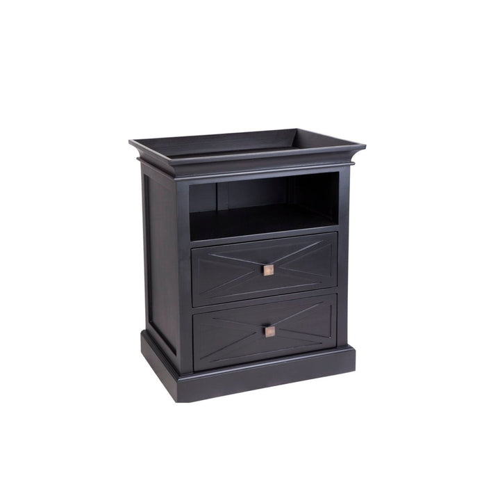 Island Life Side Table Black - Destination Interiors