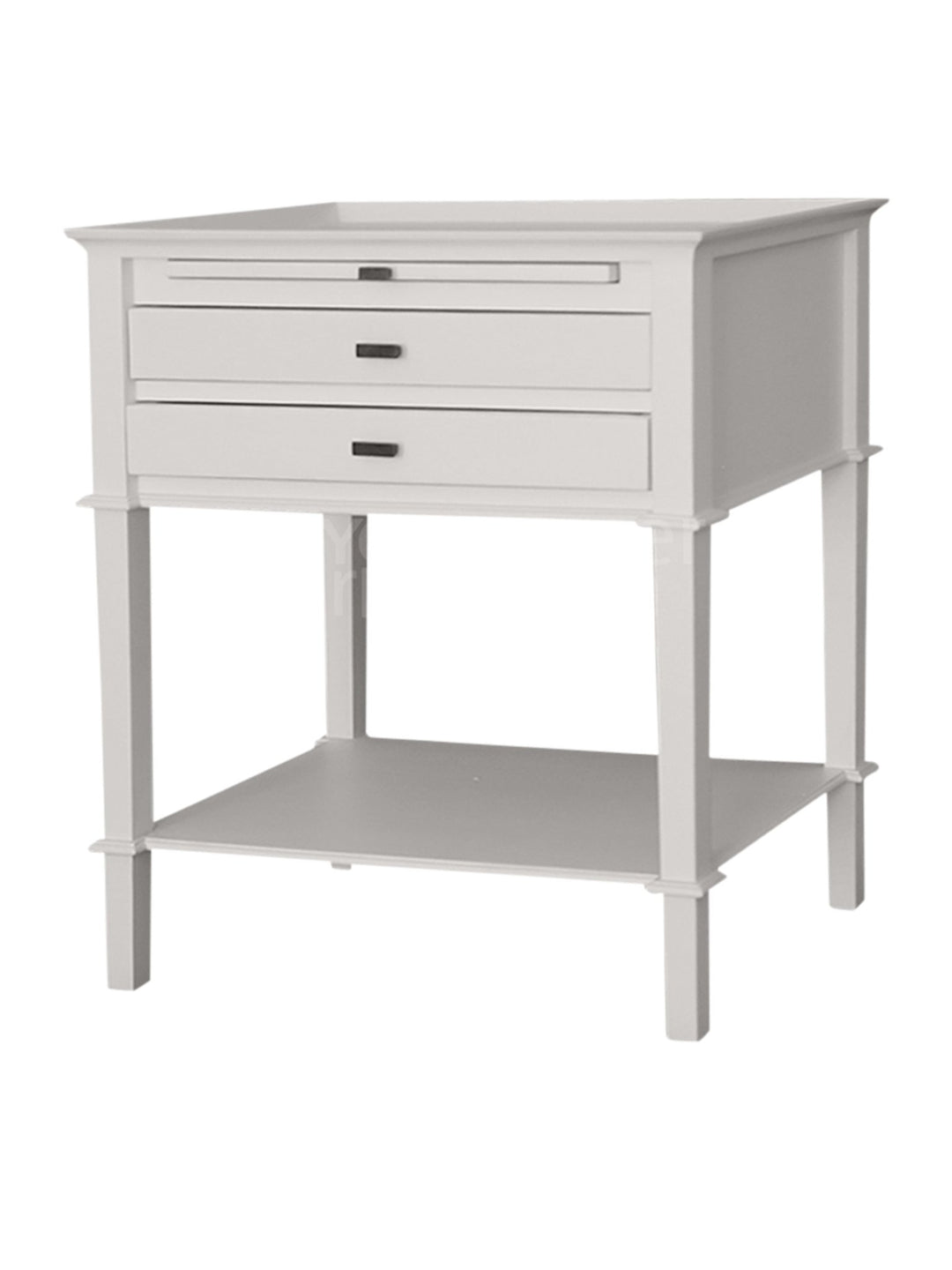 Island Life Side Table with 2 Drawers White - Destination Interiors