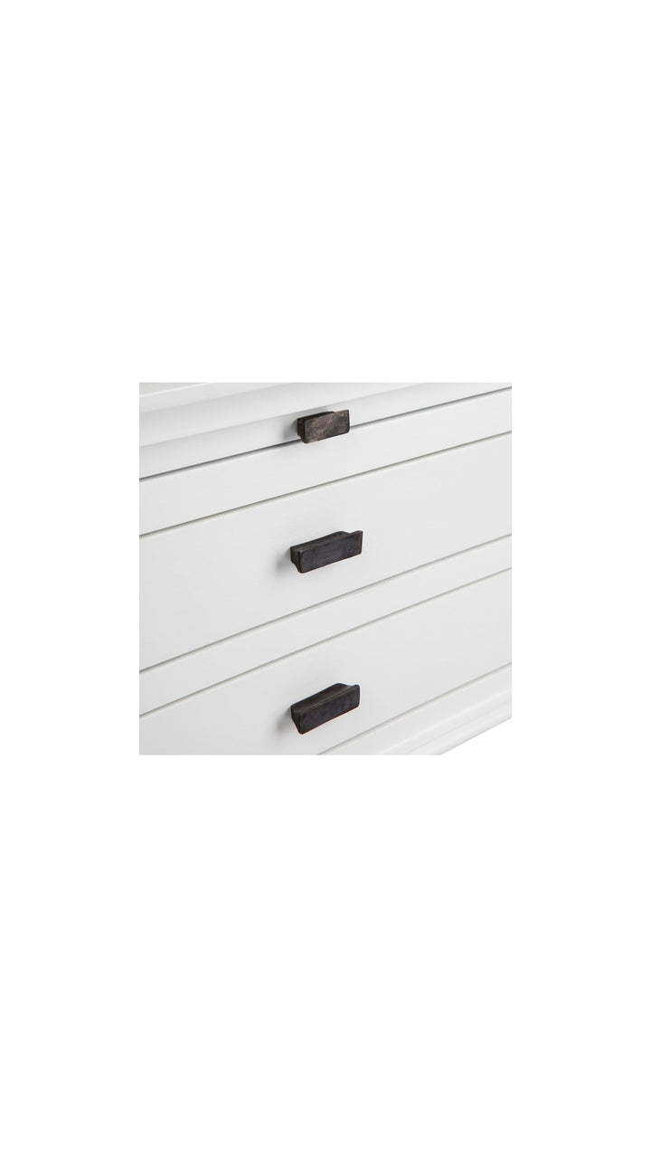 Island Life Side Table with 2 Drawers White - Destination Interiors