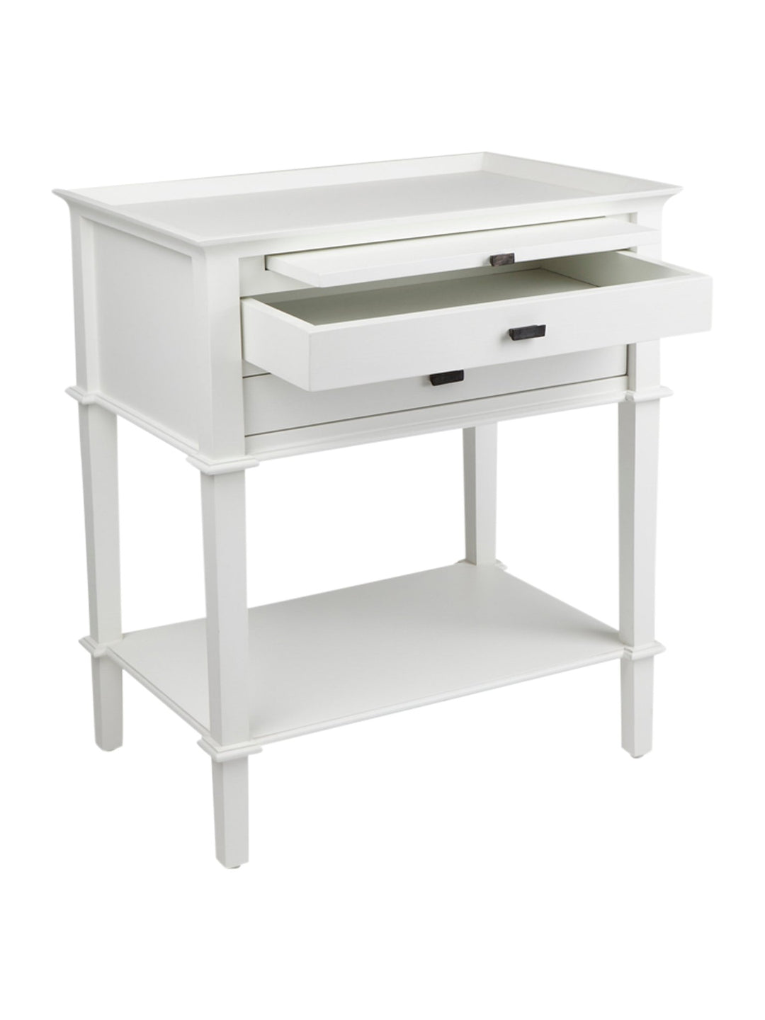 Island Life Side Table with 2 Drawers White - Destination Interiors