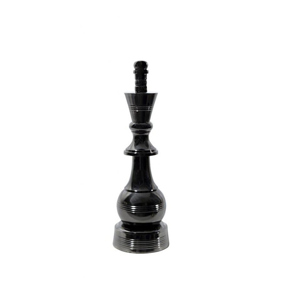 KING CHESS ORNAMENT BLACK NICKEL - Destination Interiors
