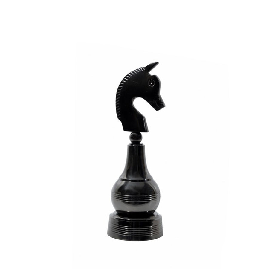 KNIGHT CHESS ORNAMENT BLACK NICKEL - Destination Interiors