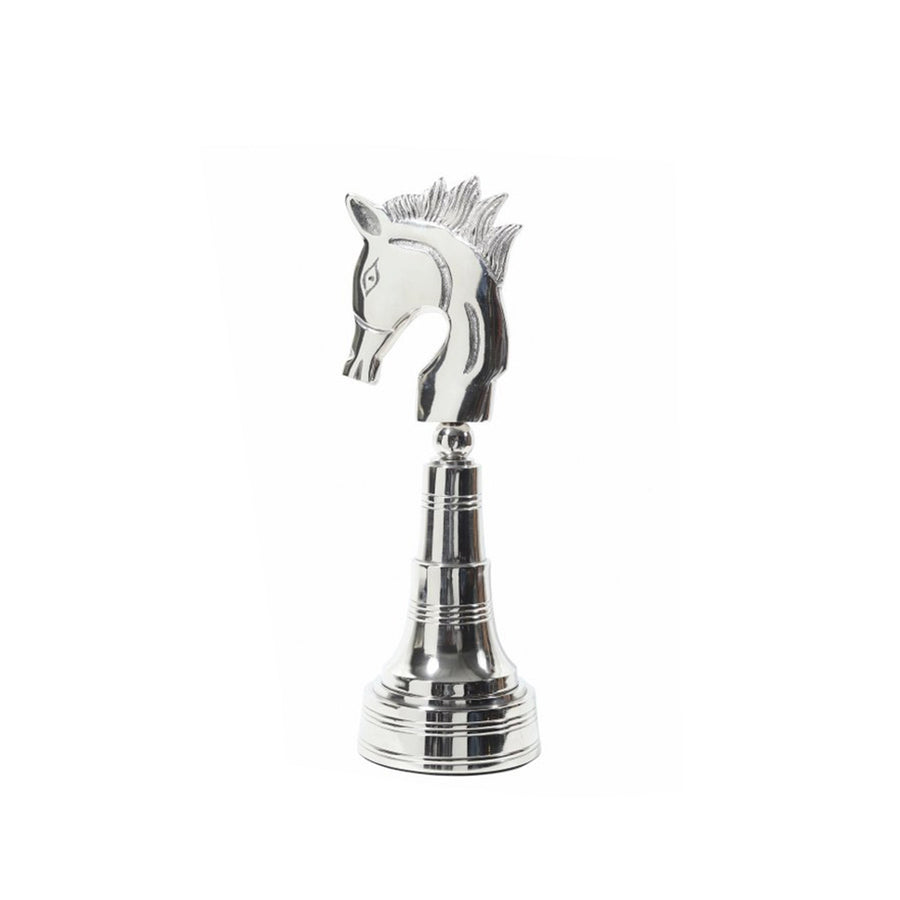 KNIGHT CHESS ORNAMENT POLISHED NICKEL - Destination Interiors