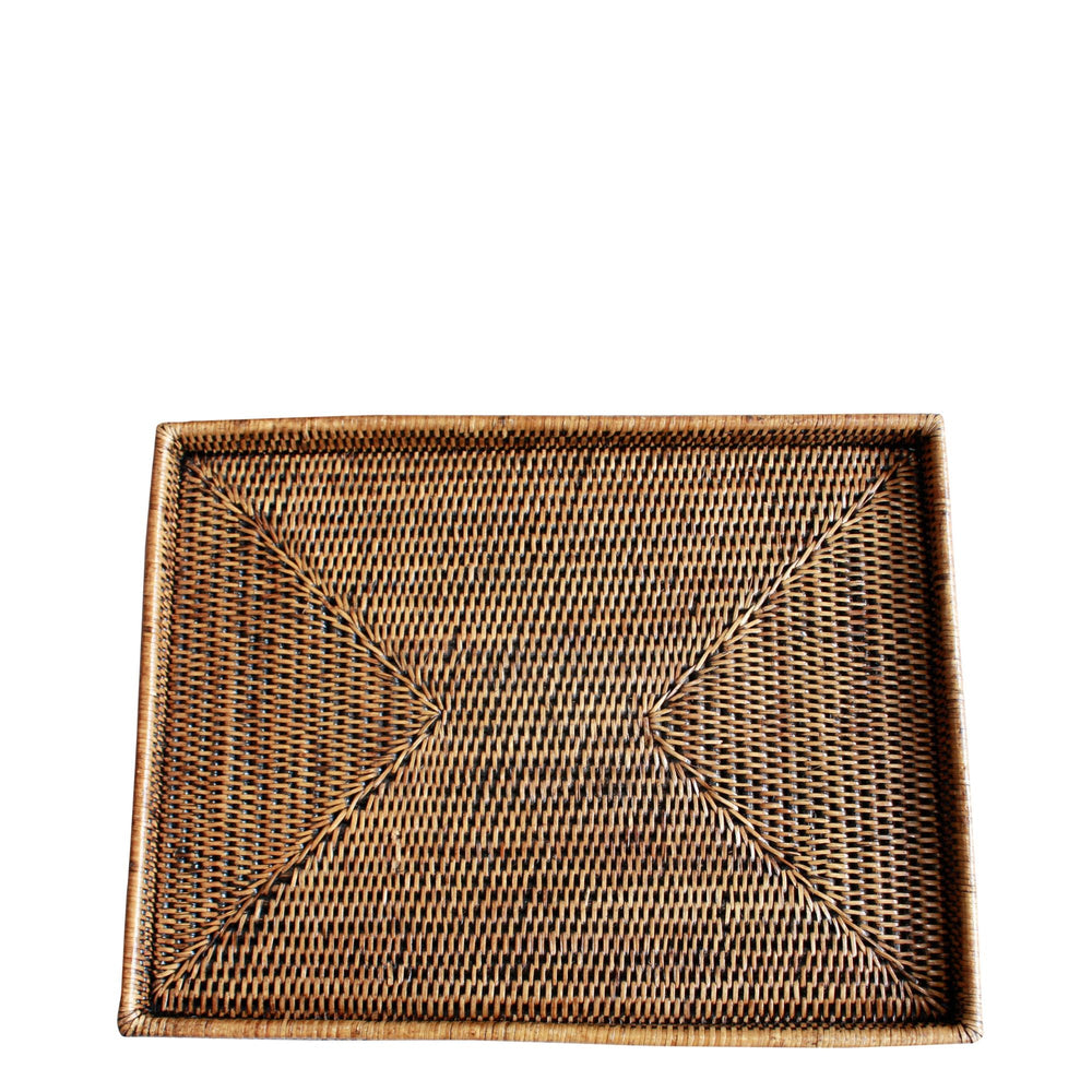 Large Rectangular Rattan Tray - Destination Interiors