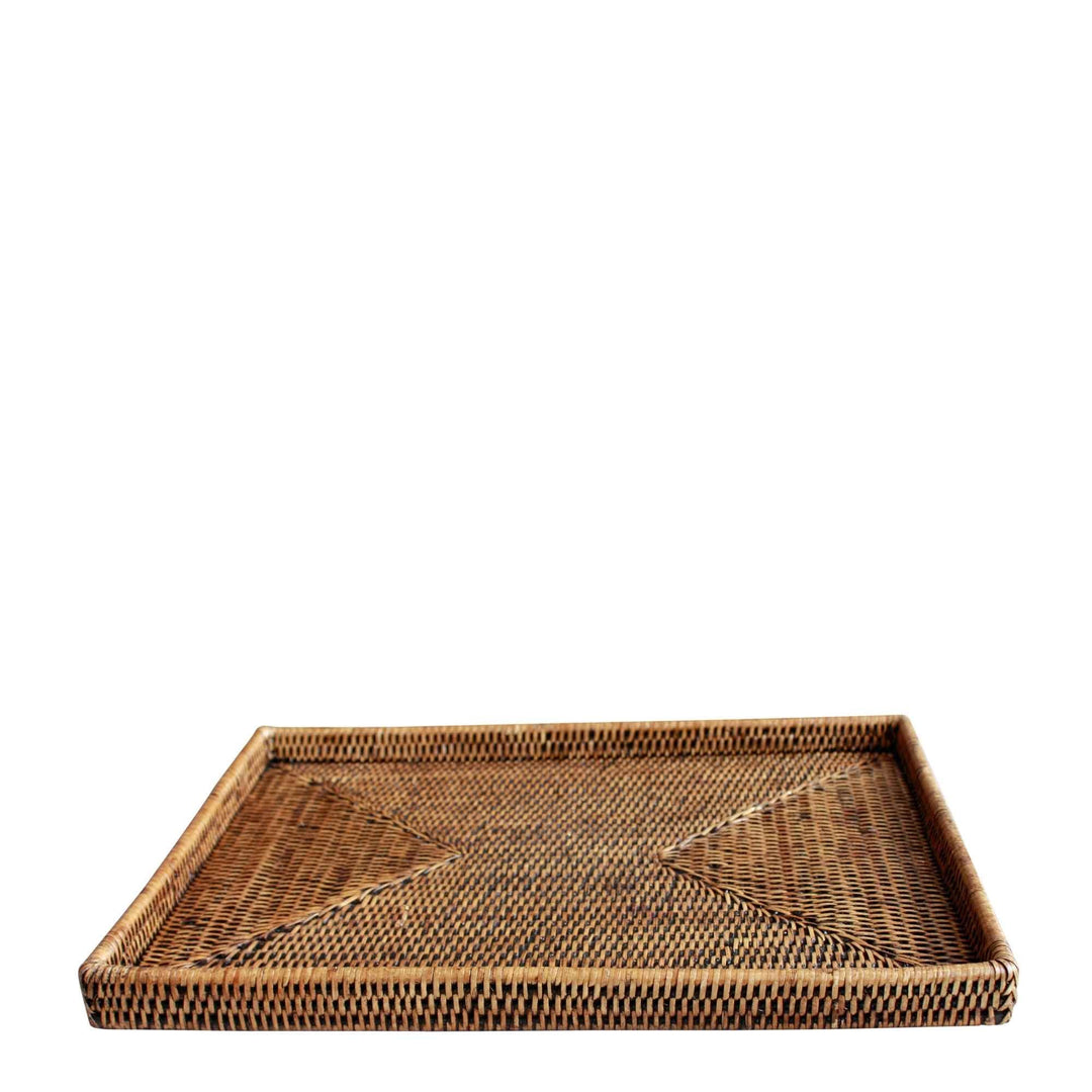 Large Rectangular Rattan Tray - Destination Interiors