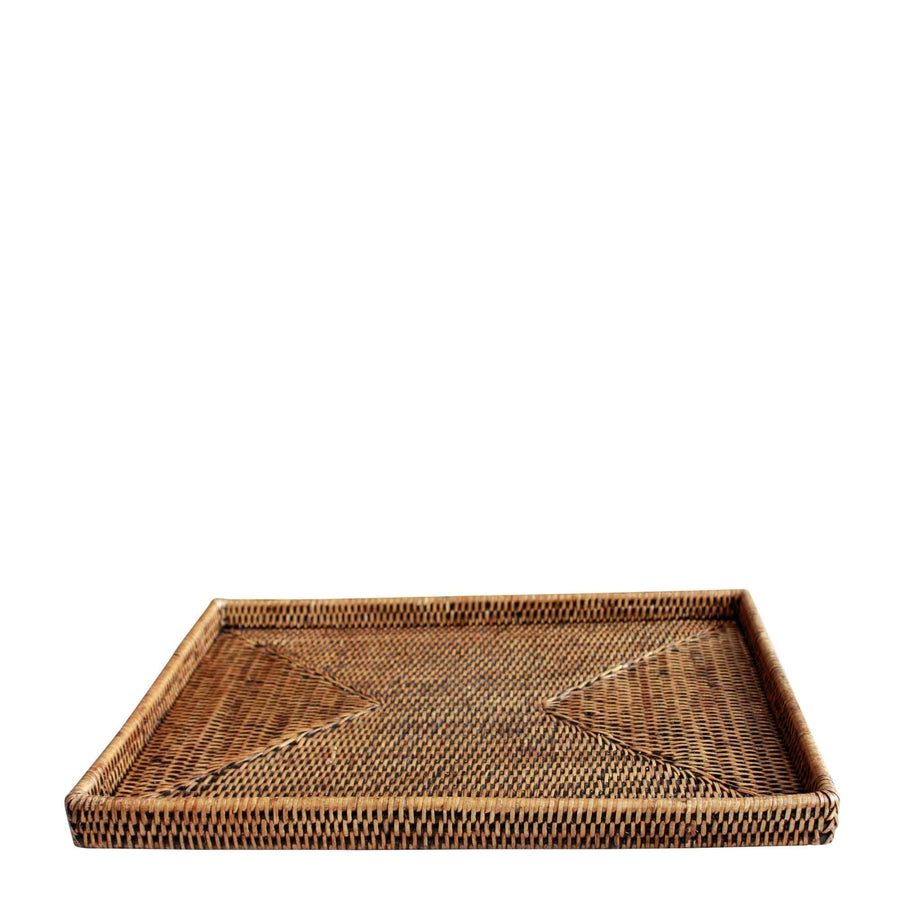 Large Rectangular Rattan Tray - Destination Interiors