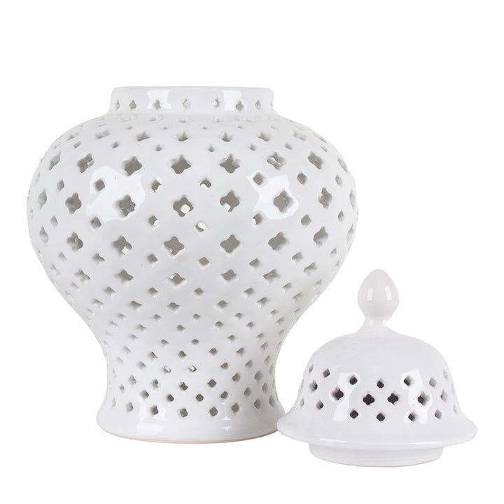 LATTICE GINGER JAR MED - Destination Interiors