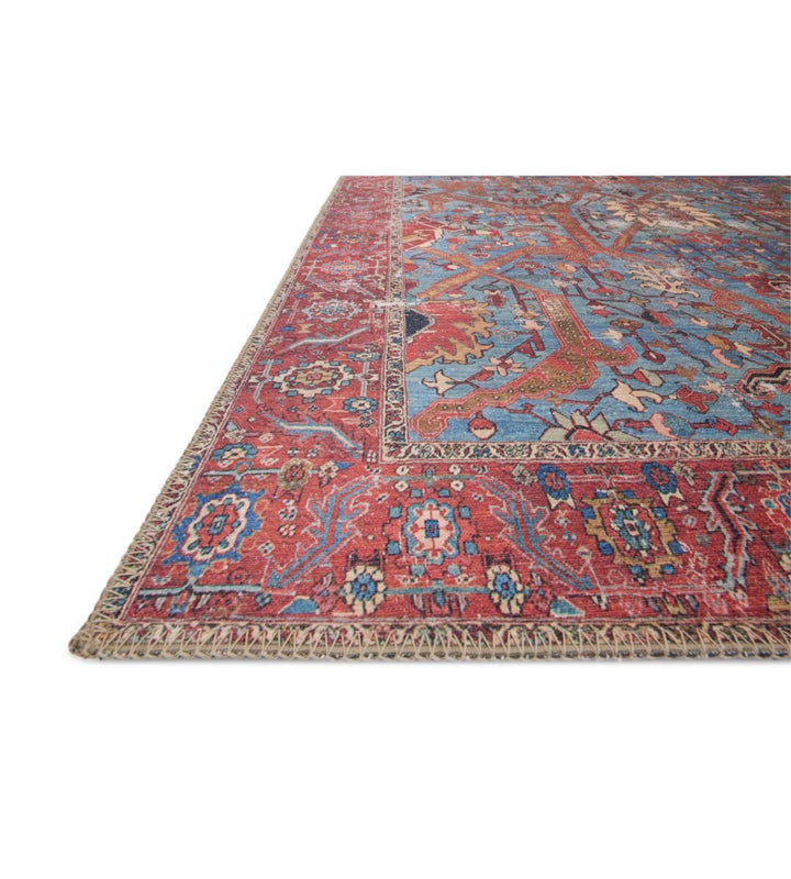 Loren Collection Blue Red by Loloi 107cm x 168cm - Destination Interiors