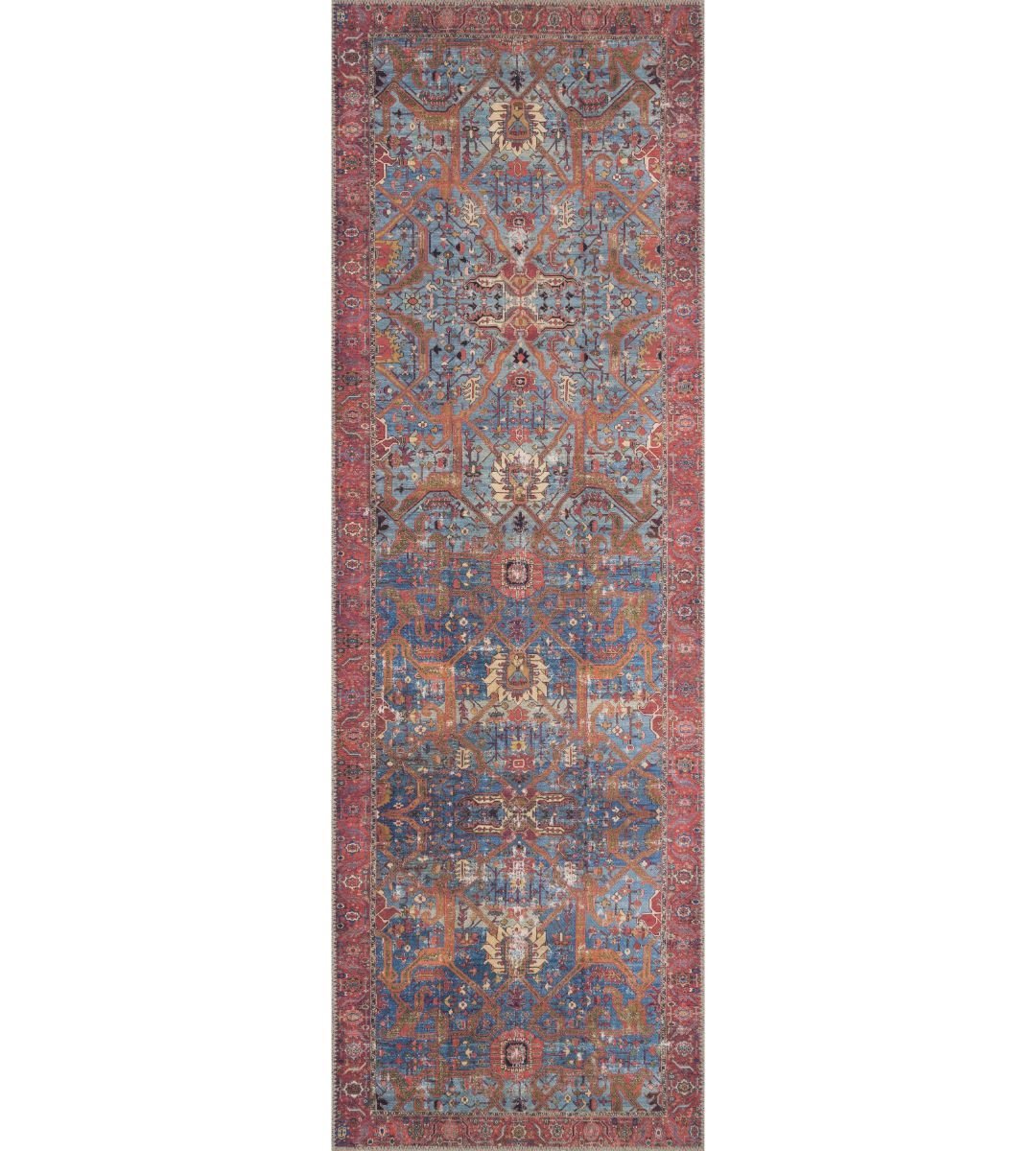 Loren Collection Blue Red by Loloi 107cm x 168cm - Destination Interiors