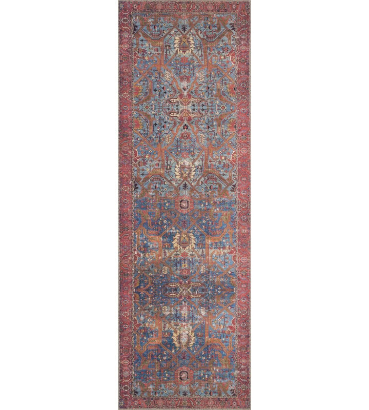 Loren Collection Blue Red by Loloi 107cm x 168cm - Destination Interiors