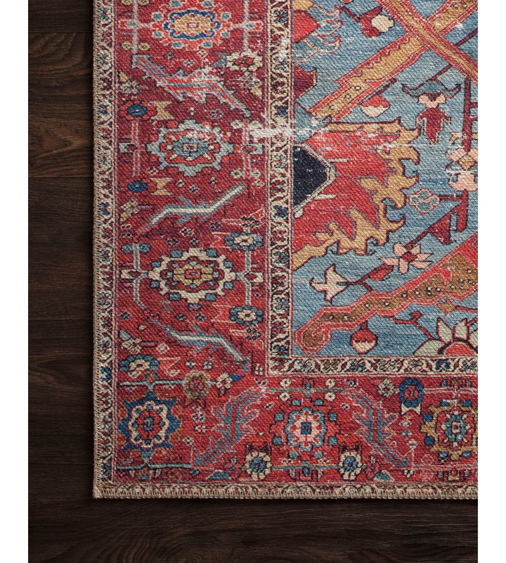 Loren Collection Blue Red by Loloi 107cm x 168cm - Destination Interiors