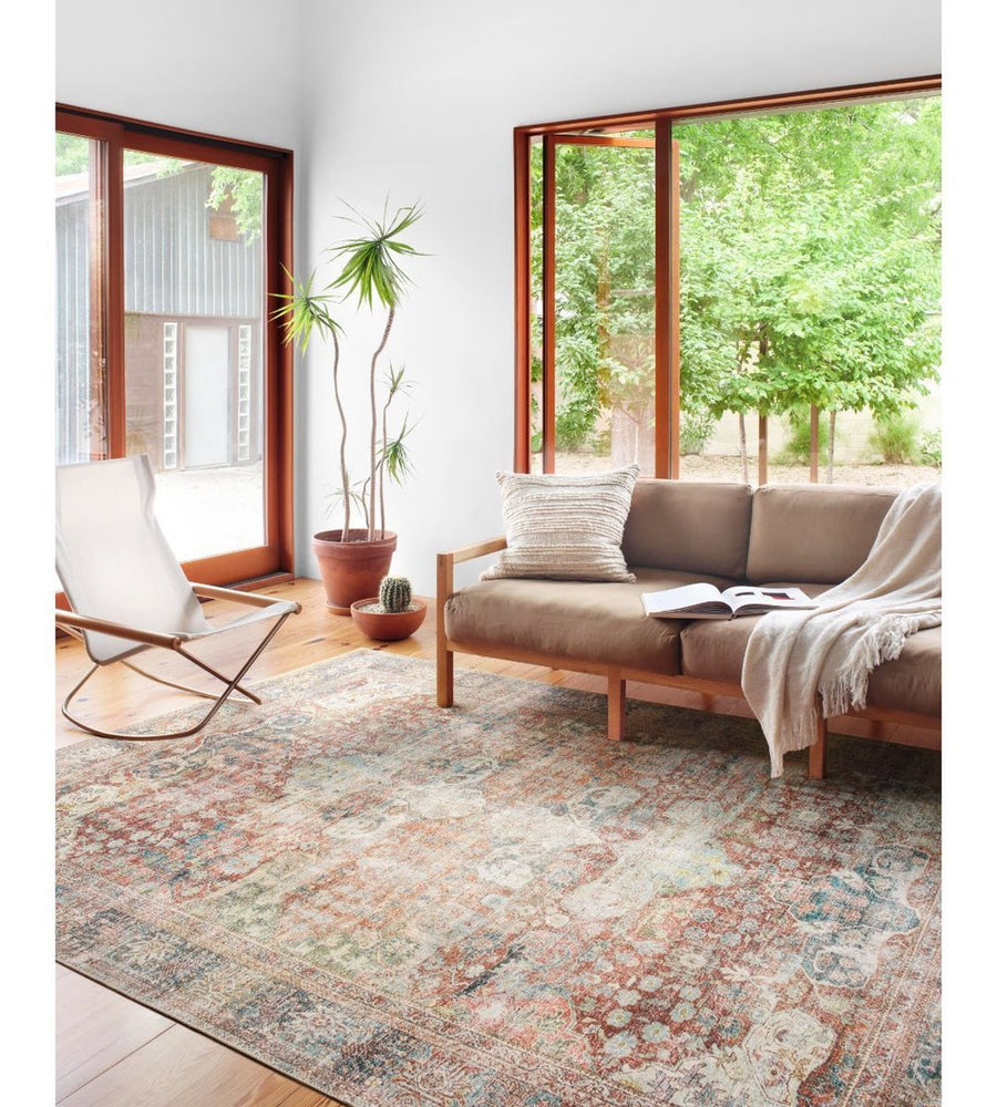 Loren Collection Brick Multi by Loloi 107cm x 167cm - Destination Interiors