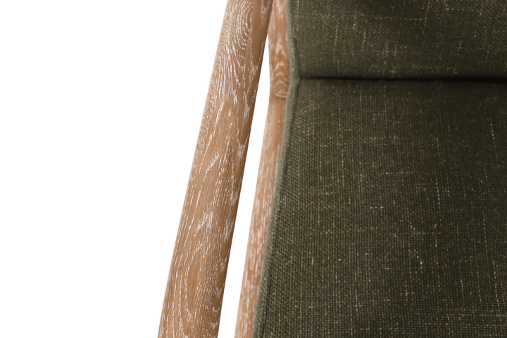 Luca Occasional Chair Fabric Myrtle With Washed Oak Leg - Destination Interiors