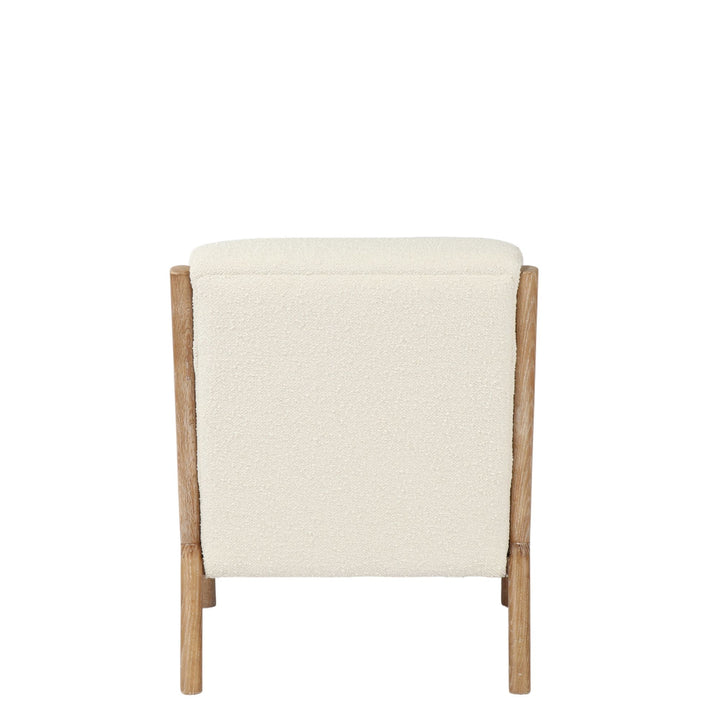 Luca Occasional Chair Fabric White Washed Oak Frame - Destination Interiors