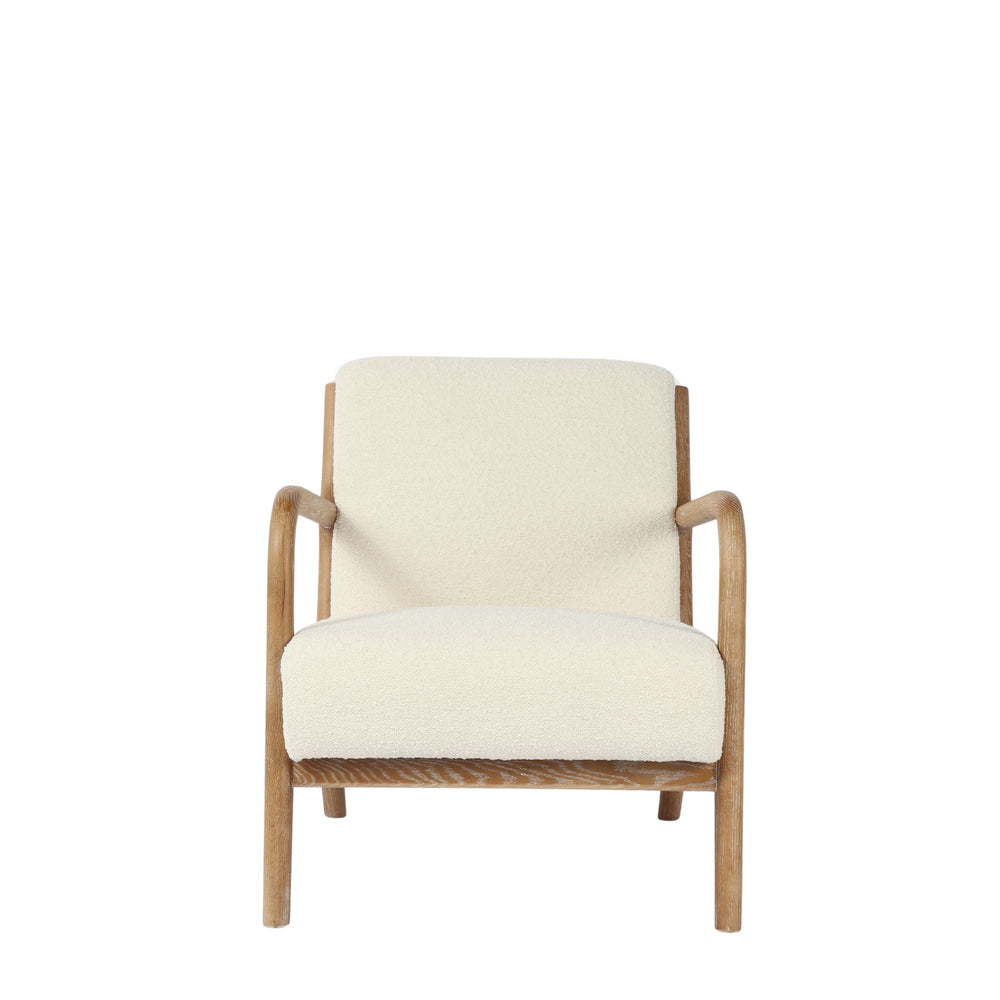 Luca Occasional Chair Fabric White Washed Oak Frame - Destination Interiors