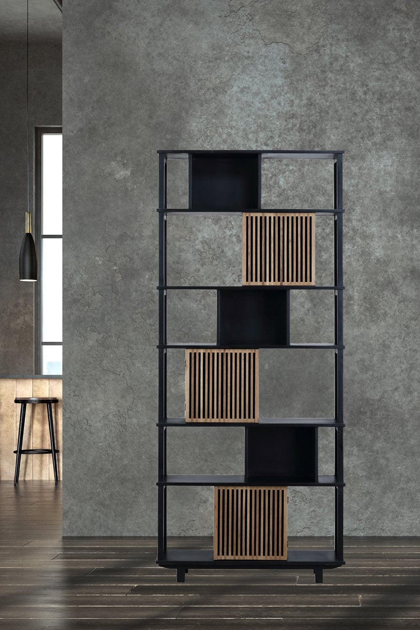 Madrid Shelving Unit Oak & Birch - Destination Interiors