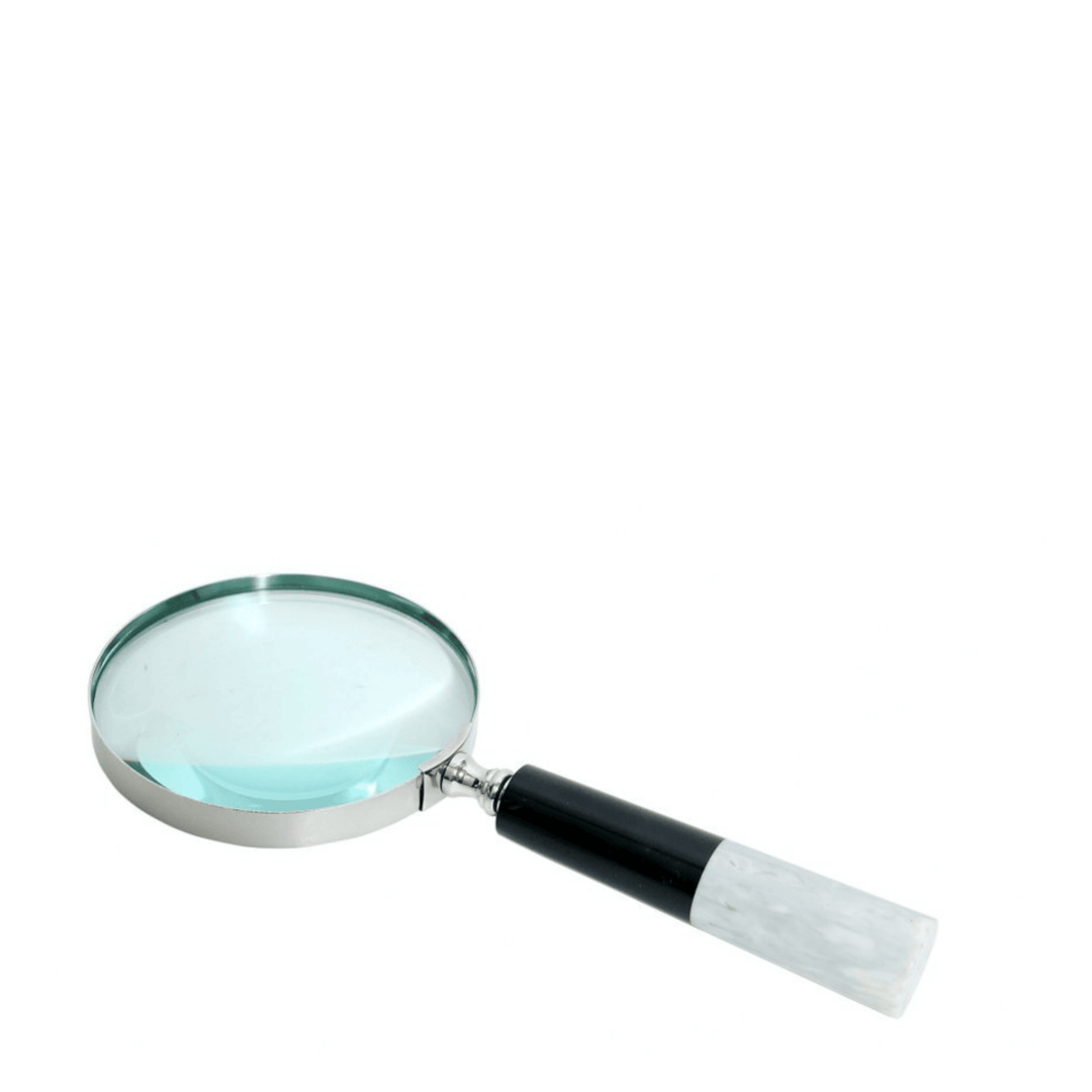 Magnifier With Black & White Resin Handle - Destination Interiors