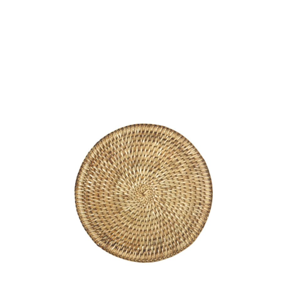 Medium Rattan Round Placemat 28cm Natural - Destination Interiors