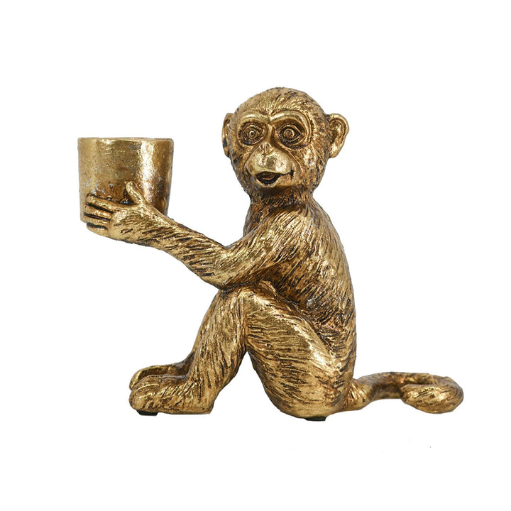 Monkey Taper Candle Holder Tail Down - Destination Interiors