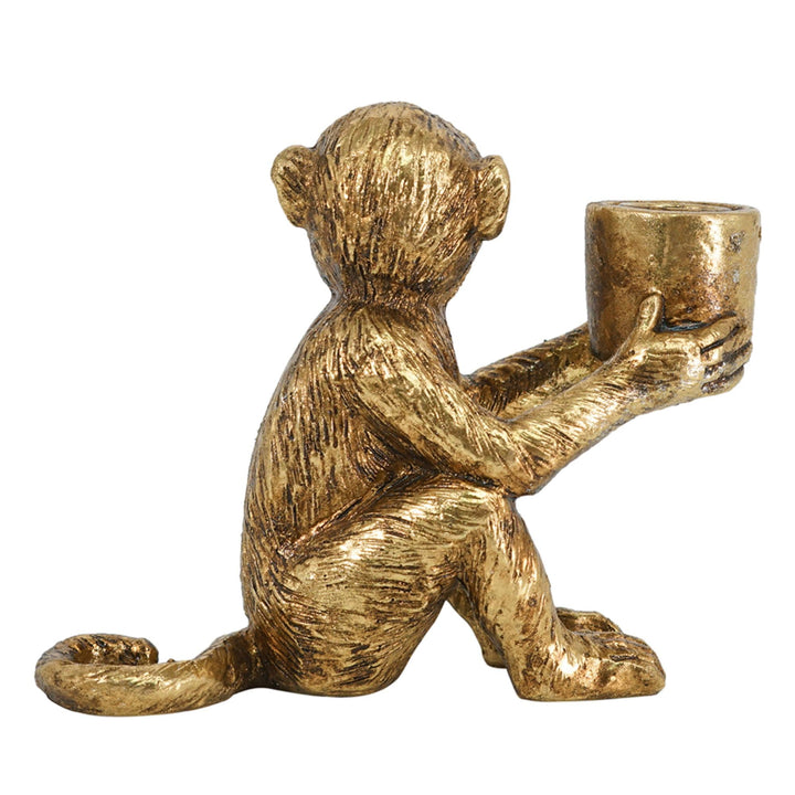 Monkey Taper Candle Holder Tail Down - Destination Interiors