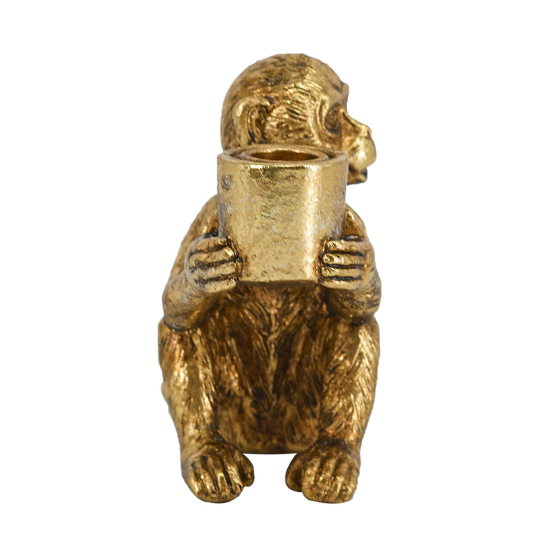 Monkey Taper Candle Holder Tail Down - Destination Interiors