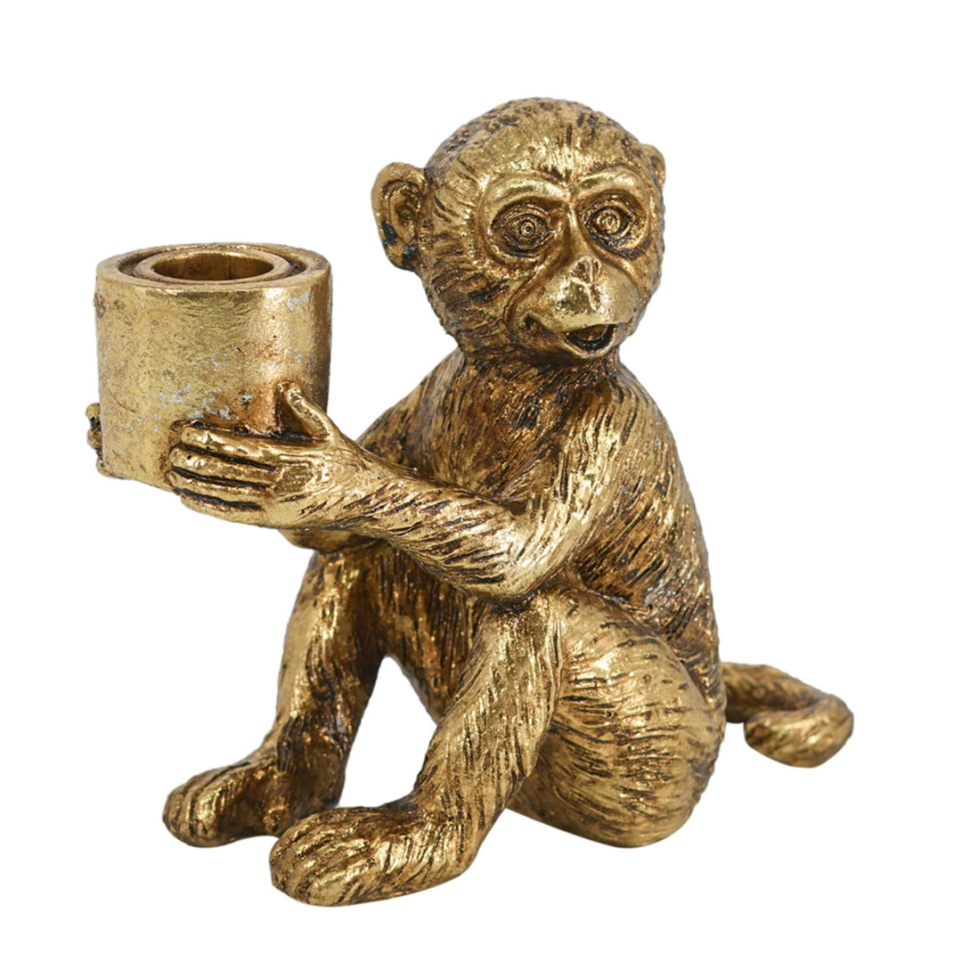 Monkey Taper Candle Holder Tail Down - Destination Interiors