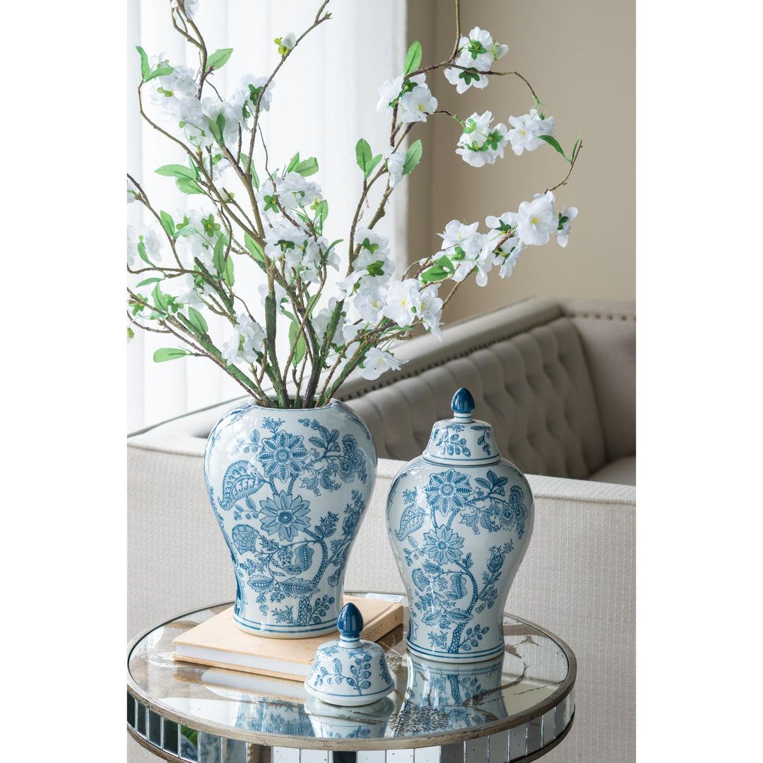 Porcelain Blue & White Ginger Jar Large - Destination Interiors