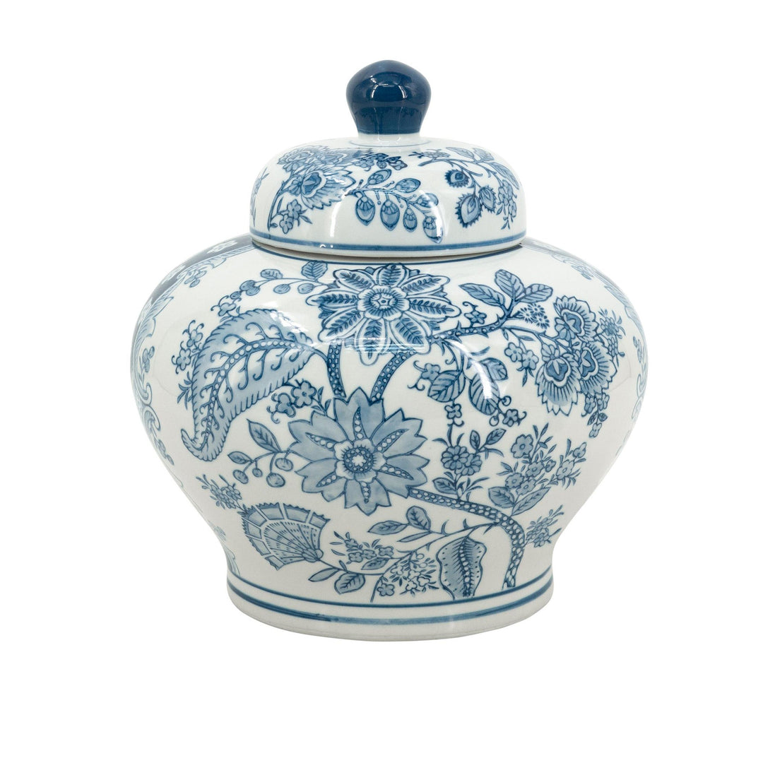 Porcelain Blue & White Lidded Jar - Destination Interiors