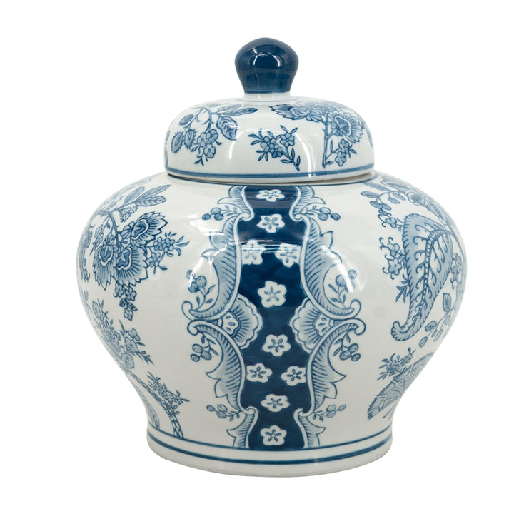 Porcelain Blue & White Lidded Jar - Destination Interiors