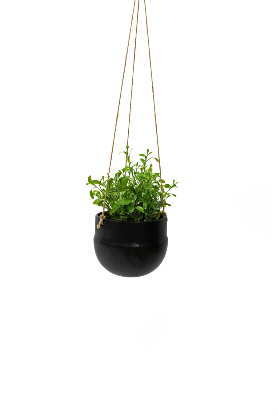 Porcelain Hanging Pot Black - Destination Interiors